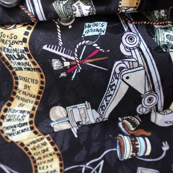 Vintage 90s Nicole Miller Silk Movie Production Actor Actress TV Film Theme Vest - Picture 11 of 16